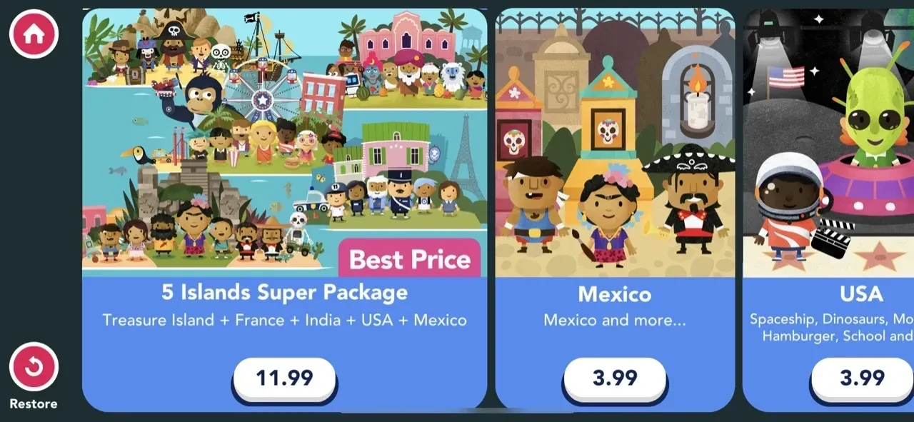 Fiete World paywall screen
