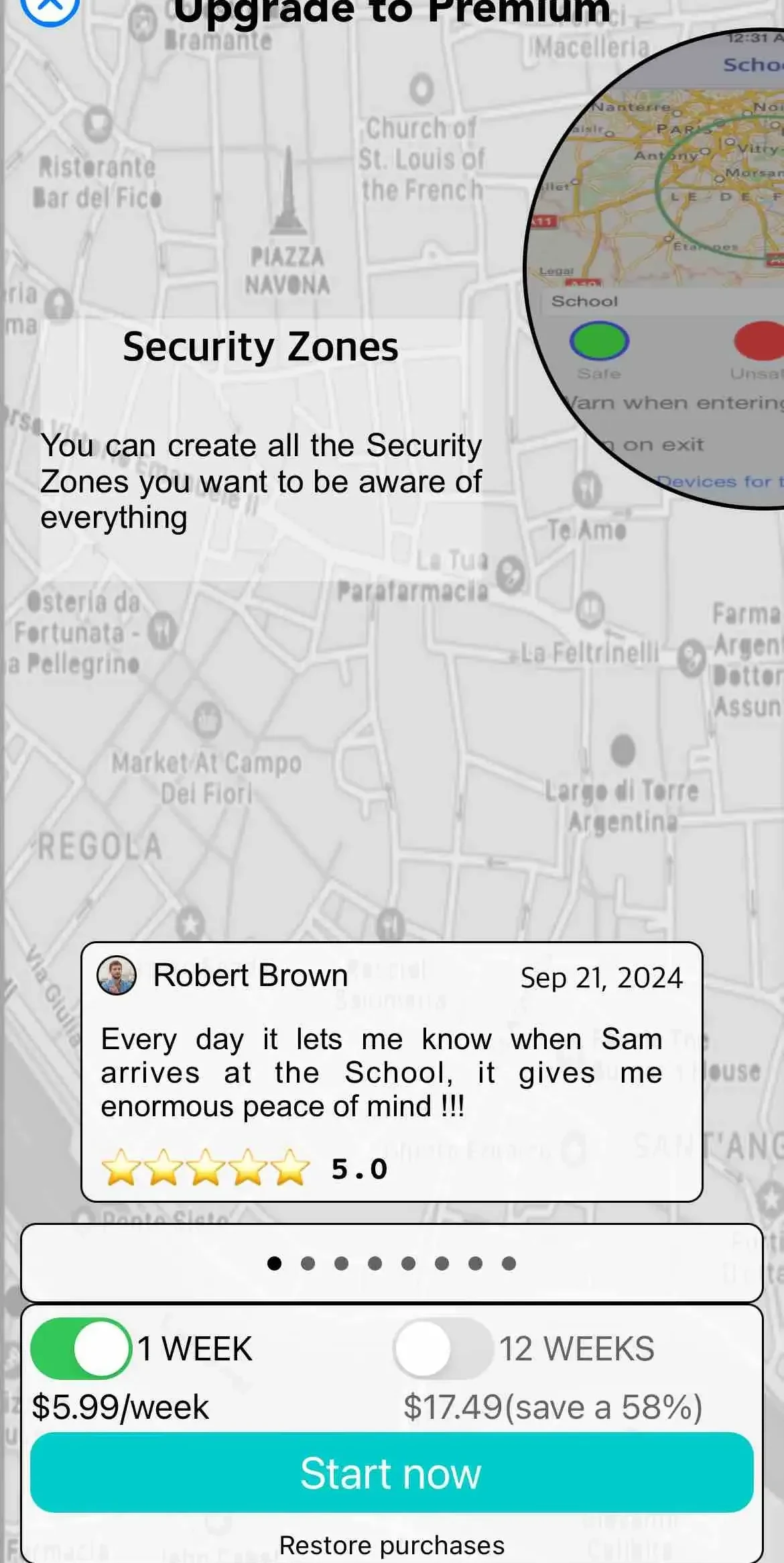 Find my Friends paywall screen