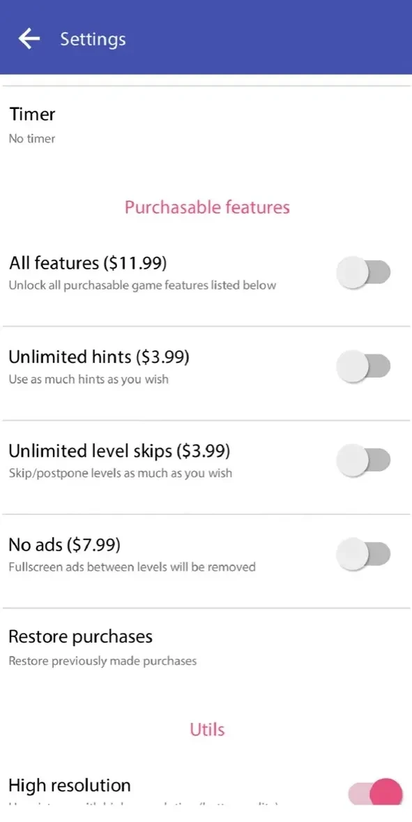 Find The Difference paywall screen