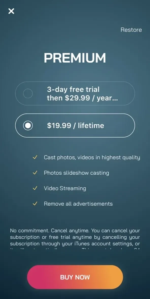 Fire Remote paywall screen