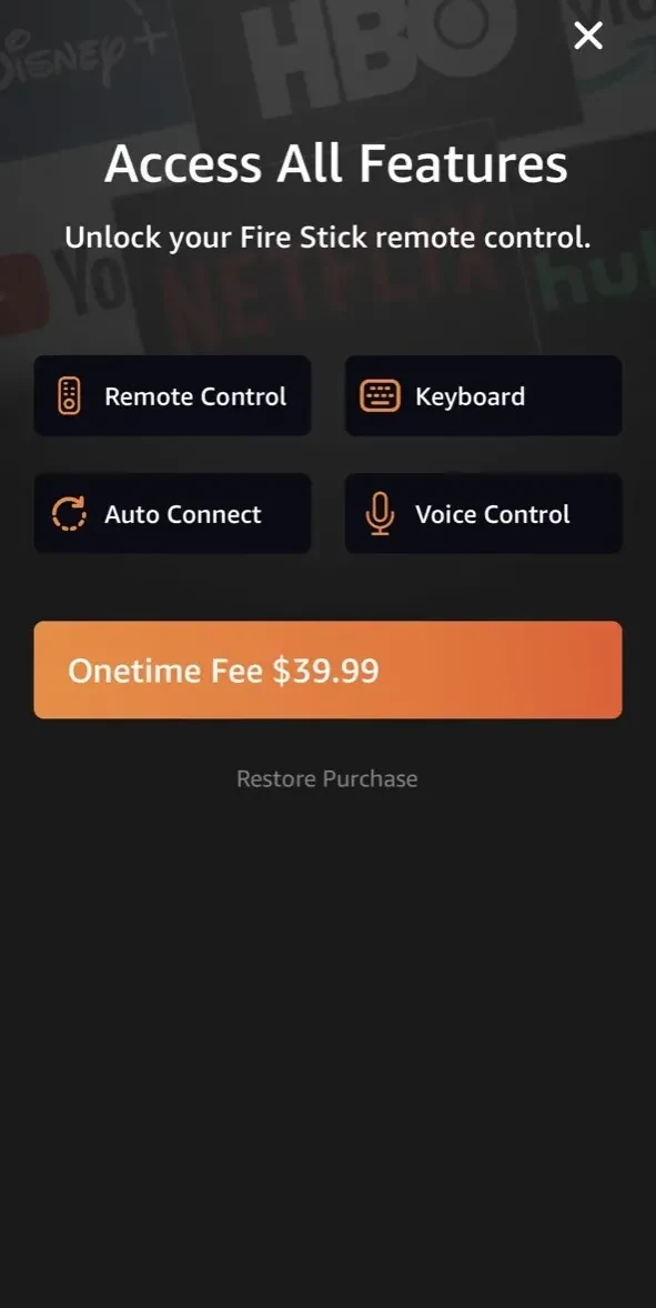 Fire Stick Remote paywall screen