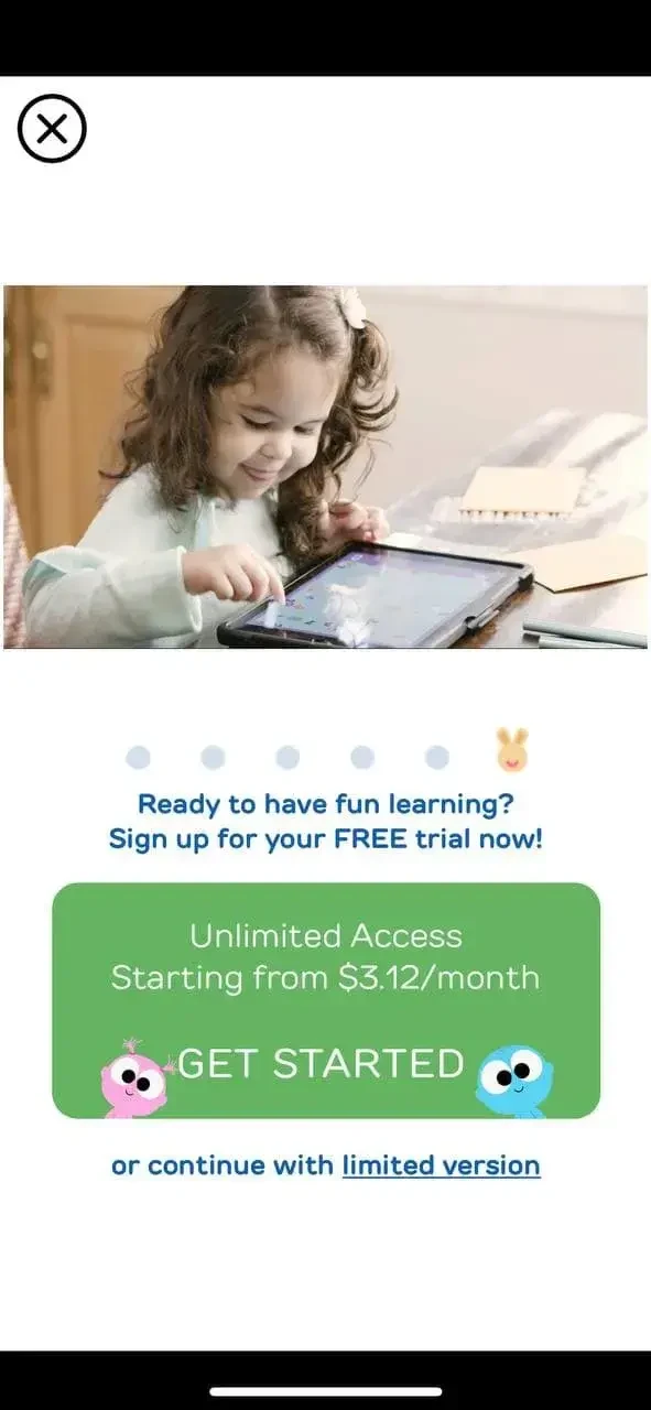 First paywall screen