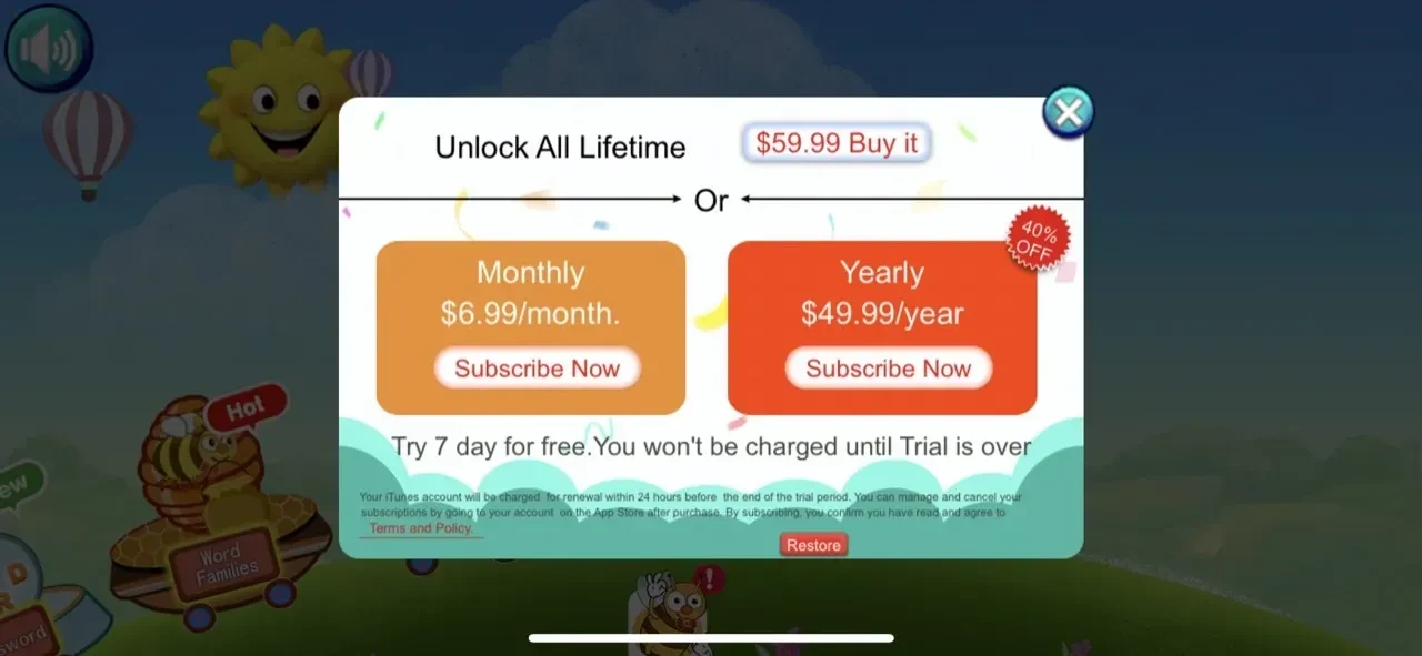 First paywall screen