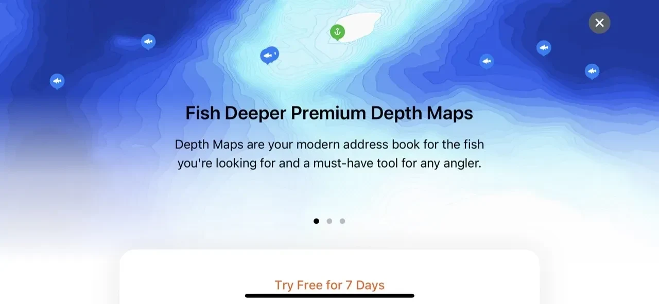 Fish Deeper paywall screen