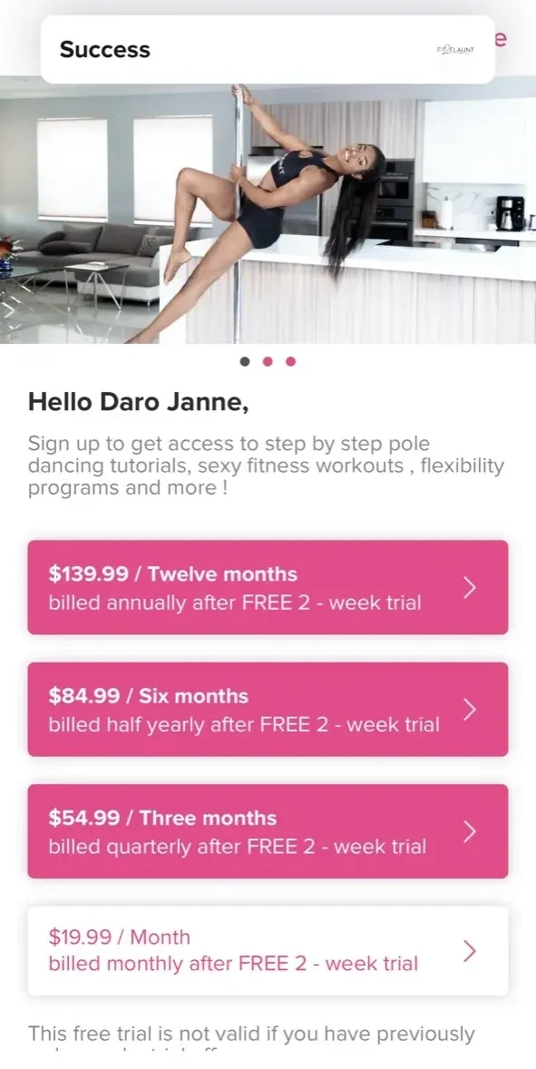 Fit-2 paywall screen