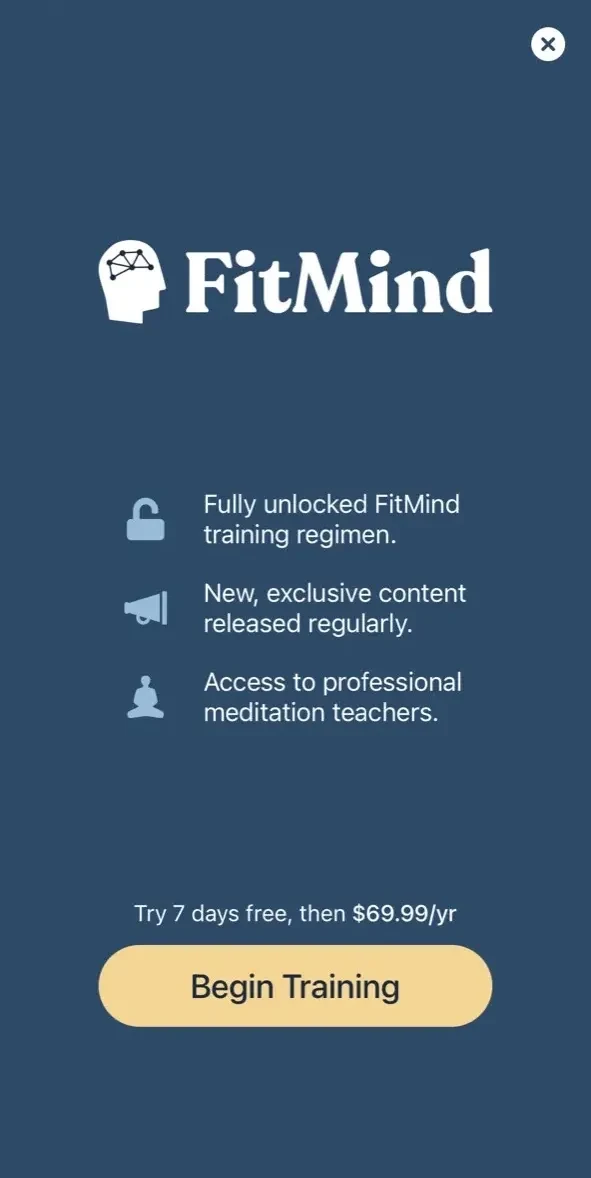 FitMind paywall screen