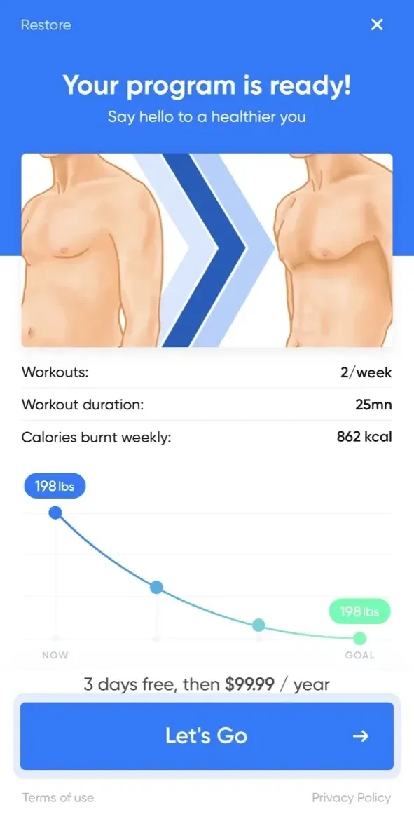 Fitness Coach paywall screen