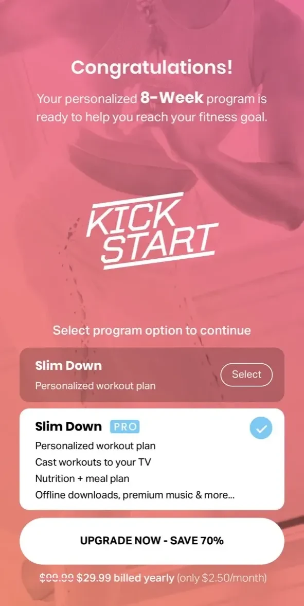 FitOn Workouts paywall screen