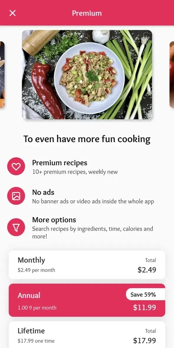 FitTasteTic paywall screen