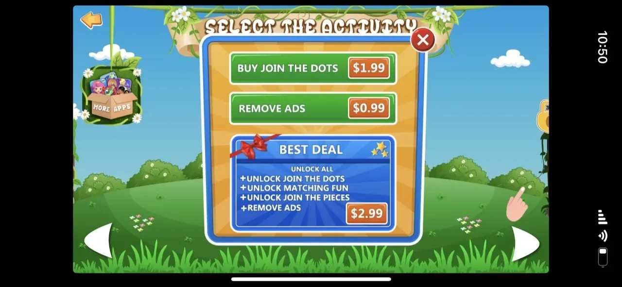 Five Little Monkeys Jumping paywall screen