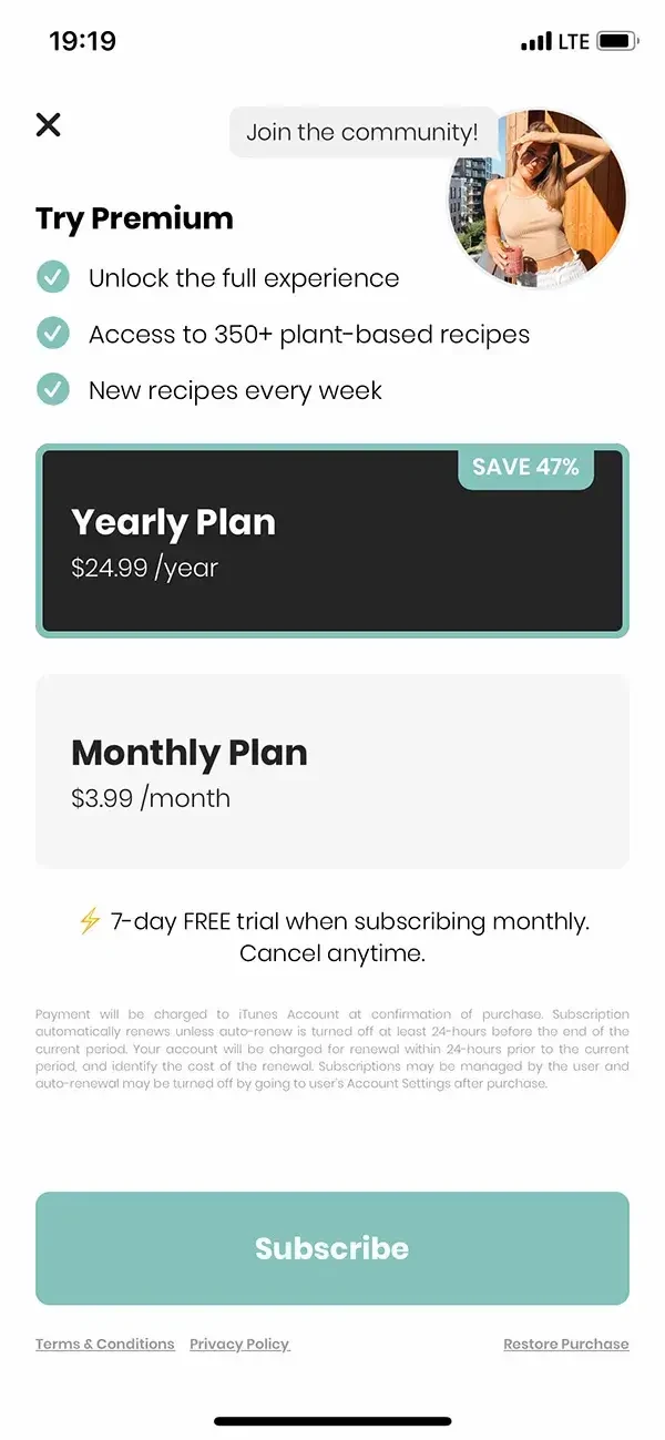 Fivesec Health paywall screen