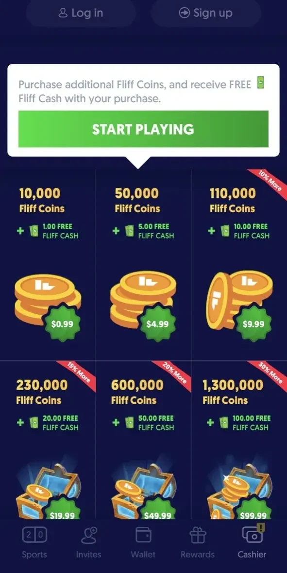 Fliff paywall screen
