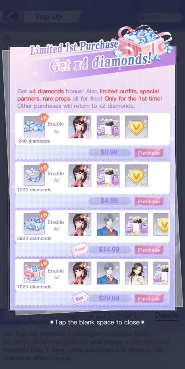 Flipped in Love paywall screen