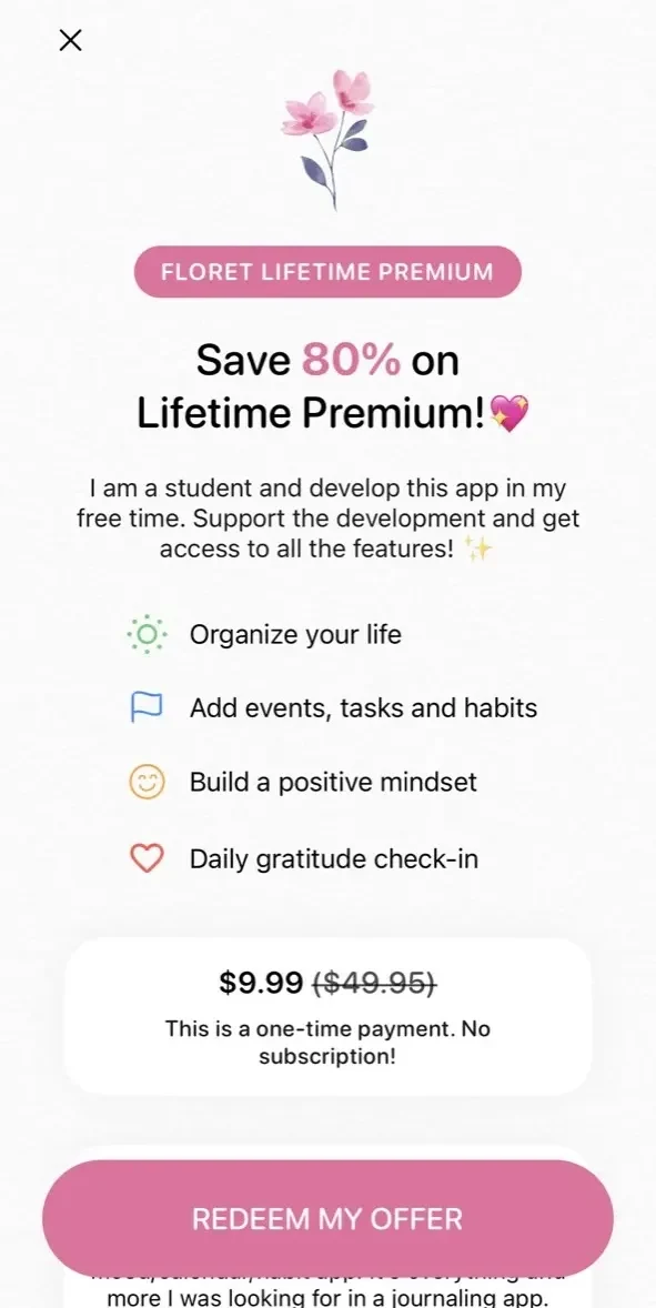 Cute Planner & Agenda paywall screen