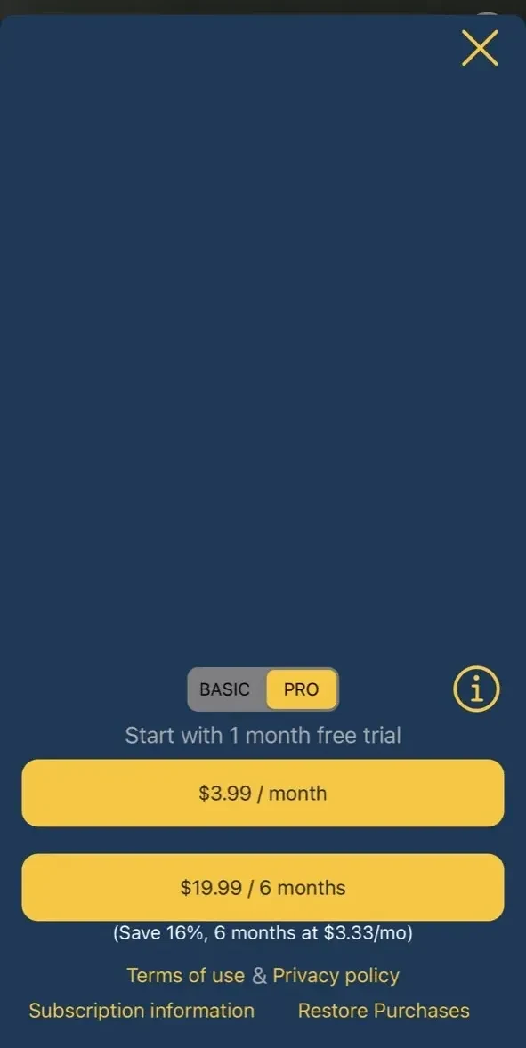 FlyGo Air Navigation paywall screen