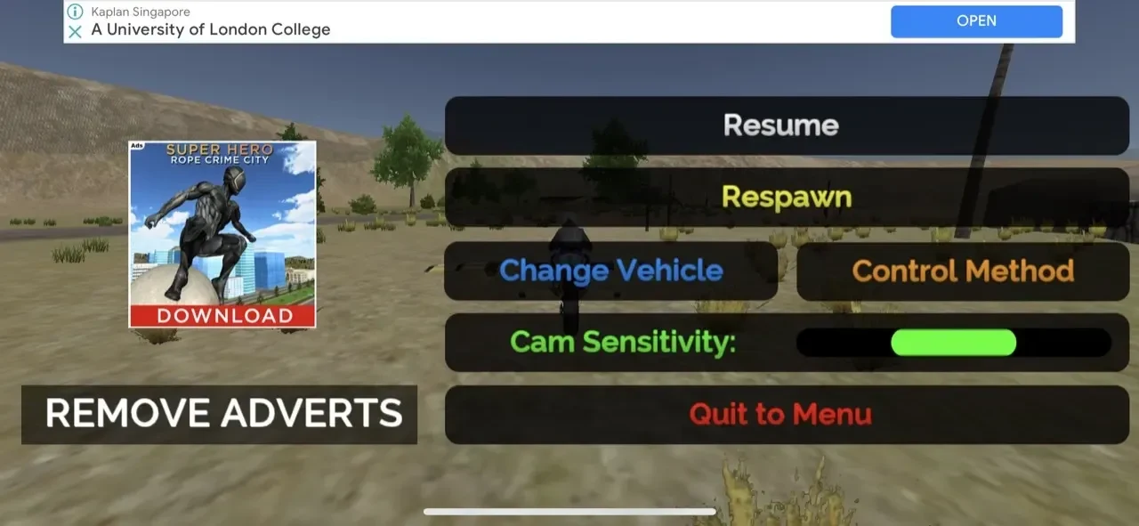Flying Motorbike Simulator paywall screen
