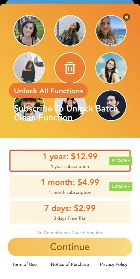 Followers Clean paywall screen