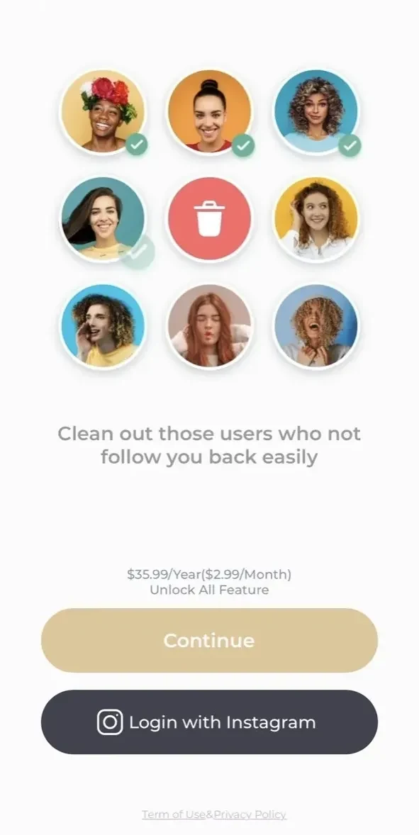 Followers Insights tracker paywall screen