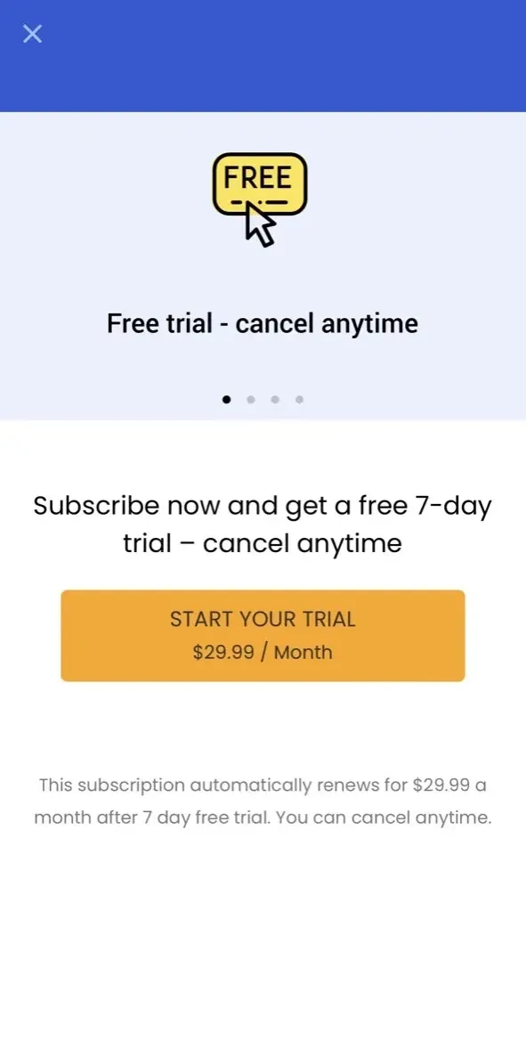 Forex Signals Daily paywall screen