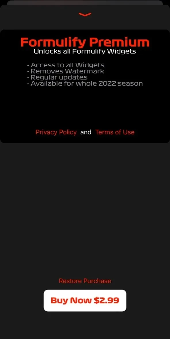 Formulify paywall screen