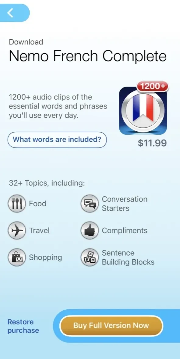 French paywall screen