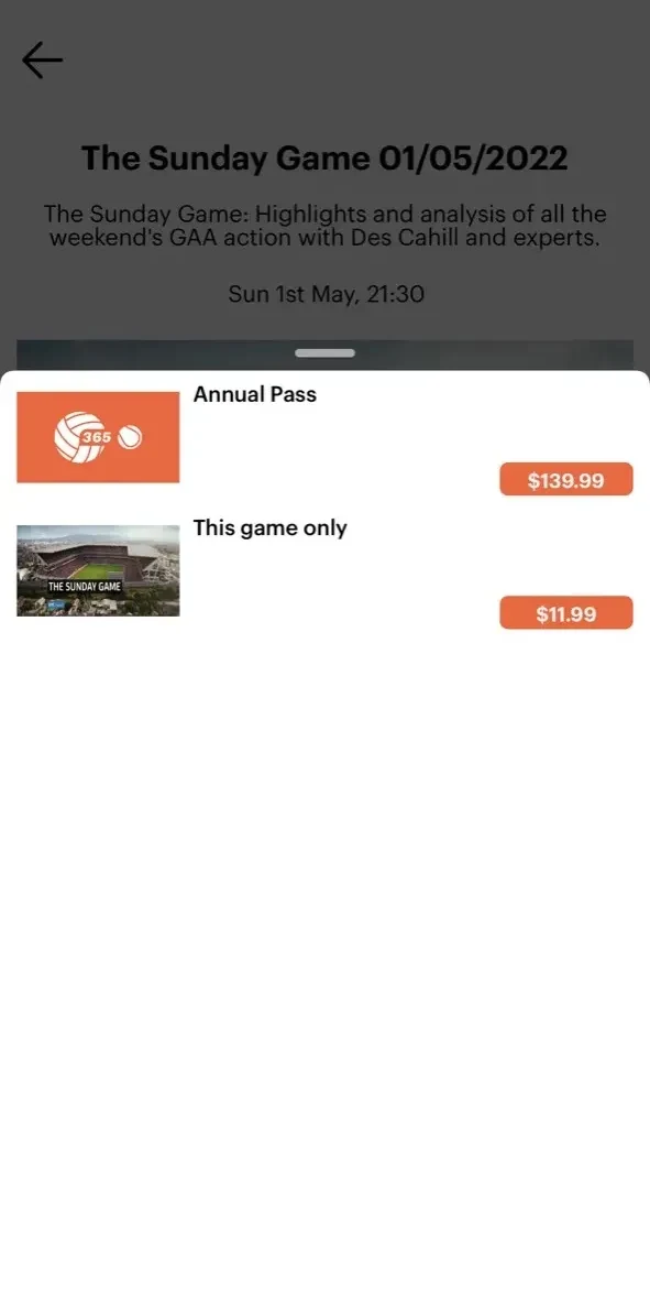 Gaago paywall screen