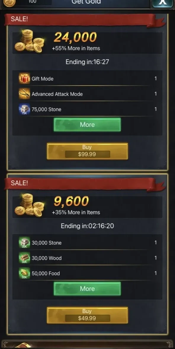 Game of Kings paywall screen