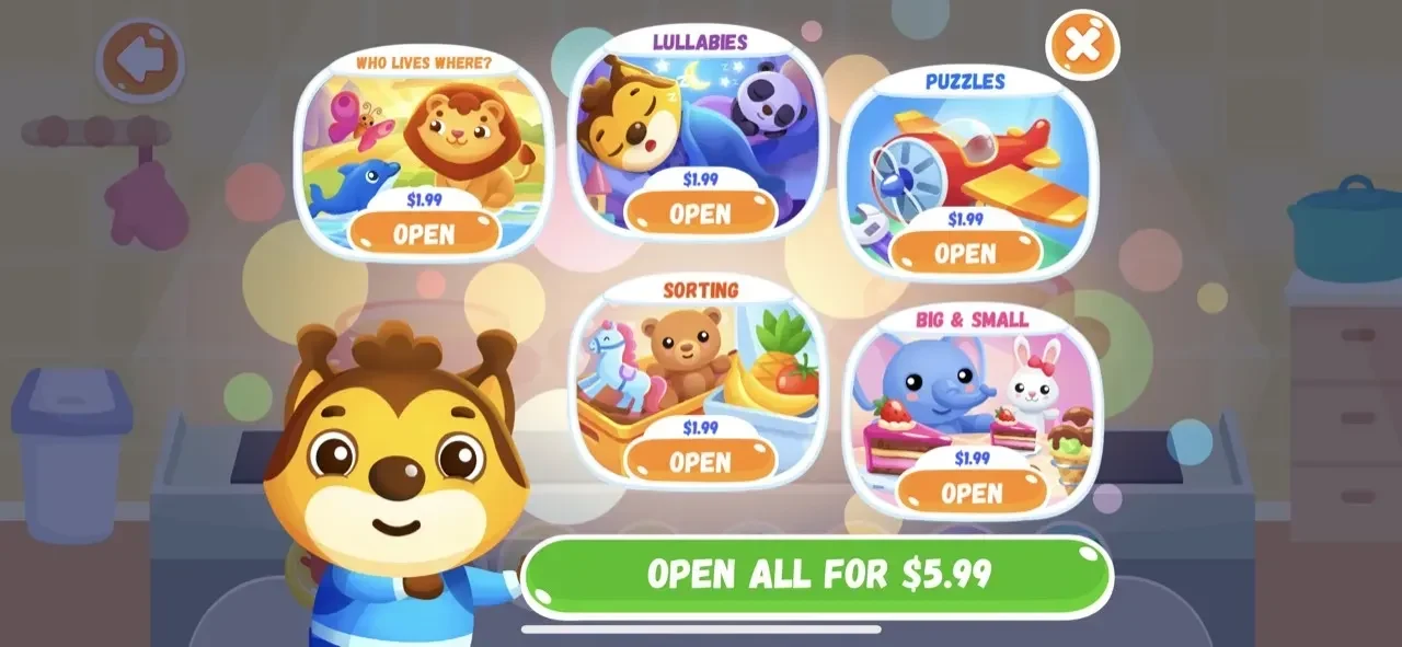 Games paywall screen