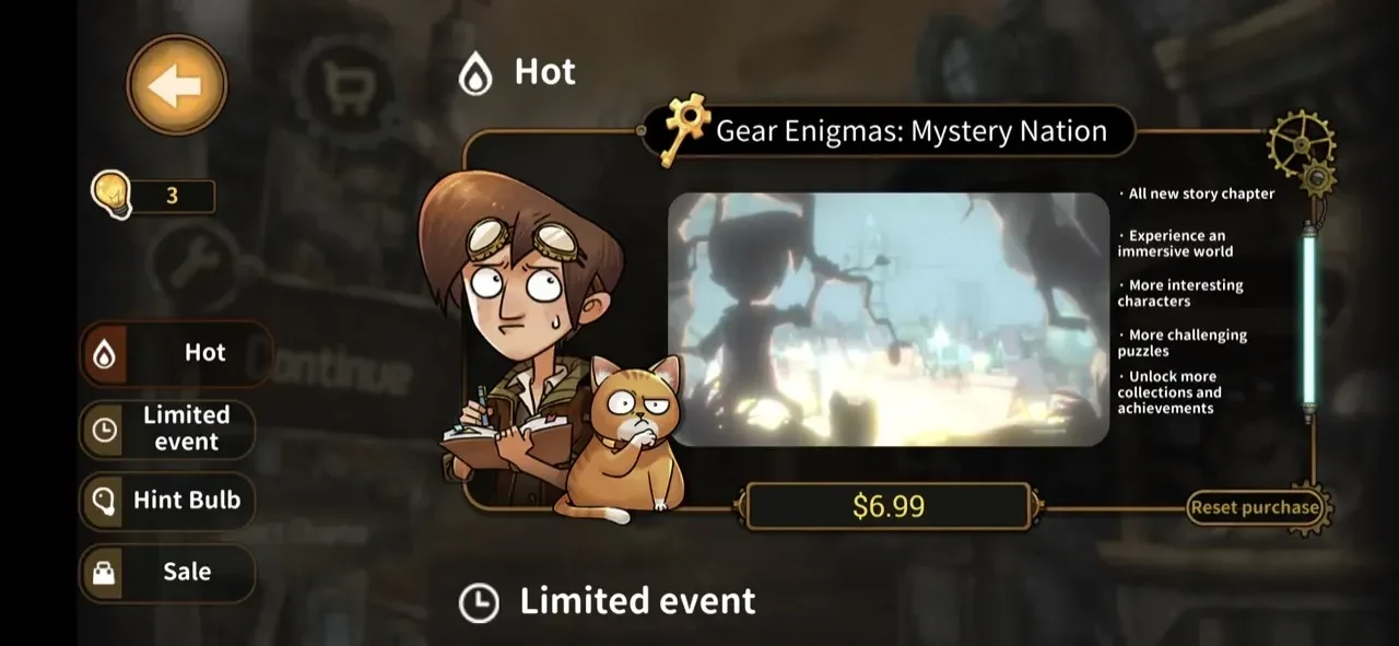 Gear Enigmas paywall screen
