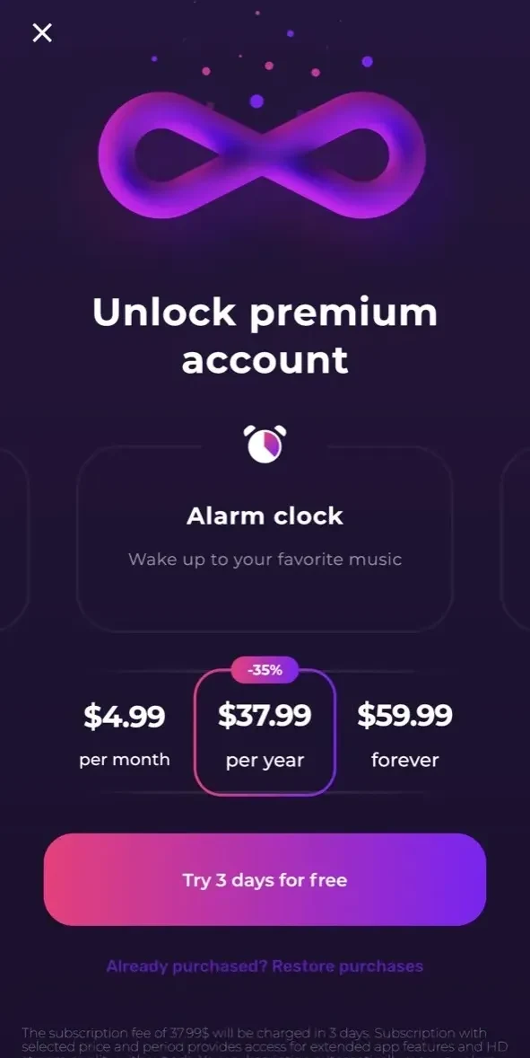 Geedeon Radio paywall screen