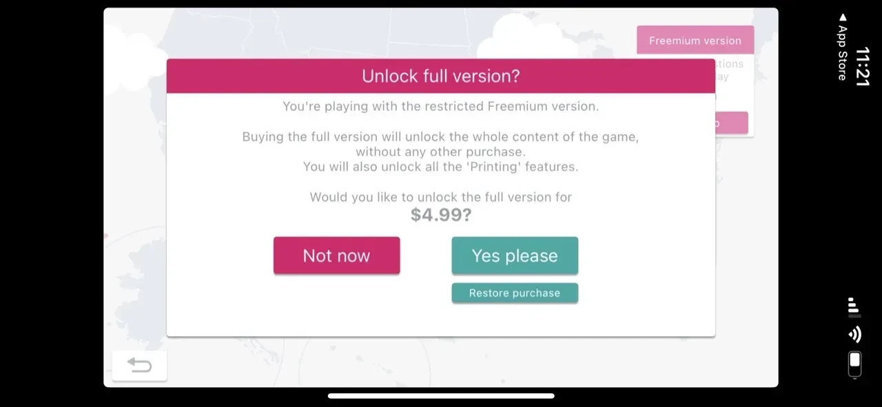 GeoKids USA fo Kids paywall screen