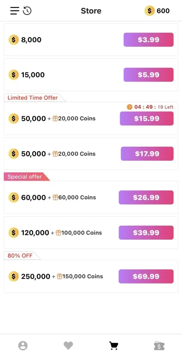 Getinself paywall screen