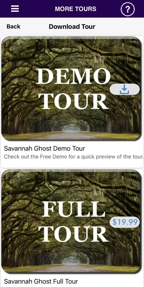 Ghosts of Savannah Tour Guide paywall screen