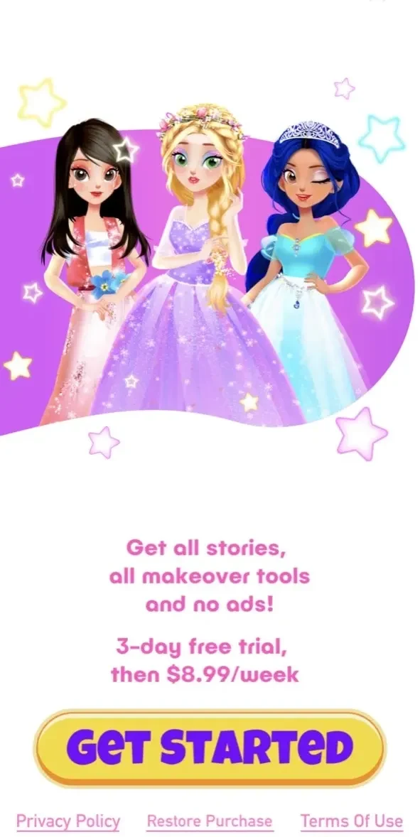 Girl Games paywall screen