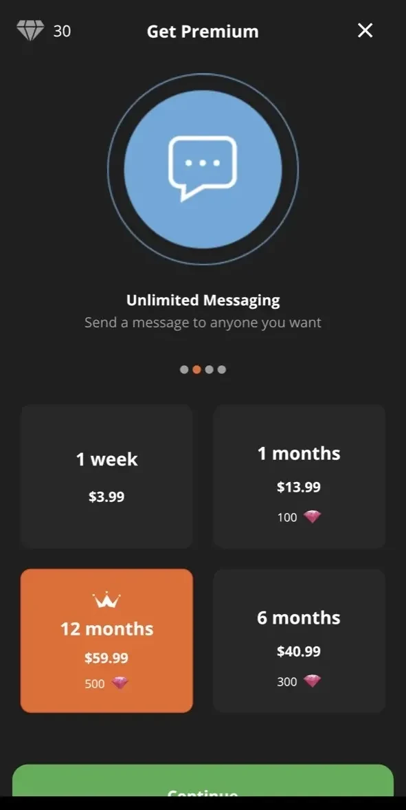 Glow paywall screen