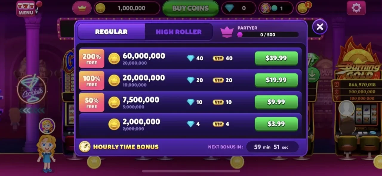 Gold Party Casino paywall screen