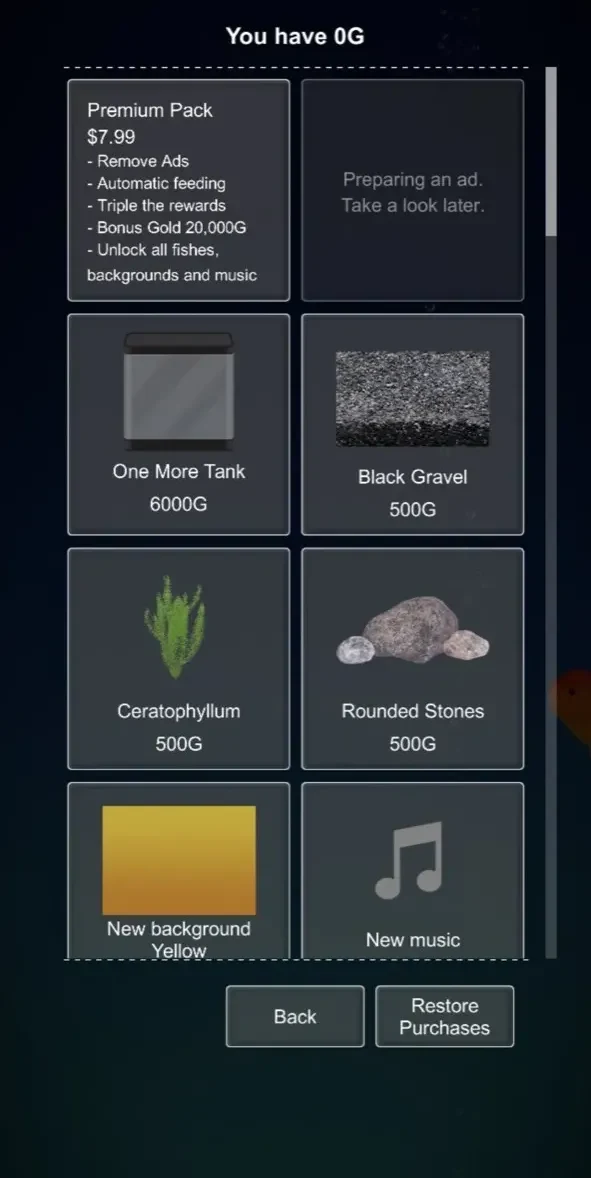 Goldfish paywall screen