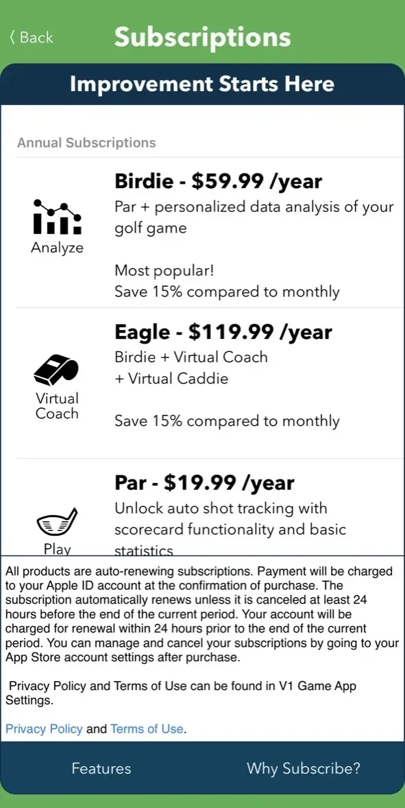 Roundabout paywall screen