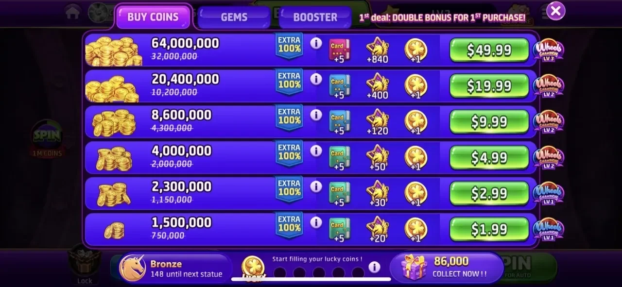 Grand Cash Slots paywall screen