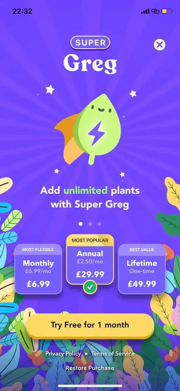 Greg paywall screen