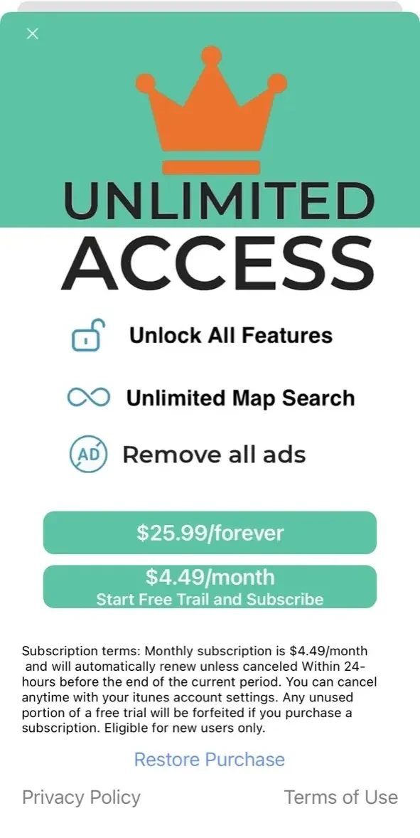 GStreet paywall screen