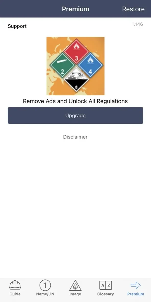 HazMat paywall screen