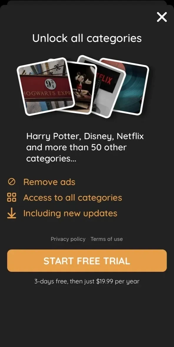 Headbands paywall screen