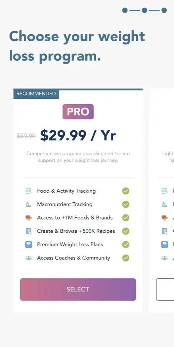 Healthi paywall screen