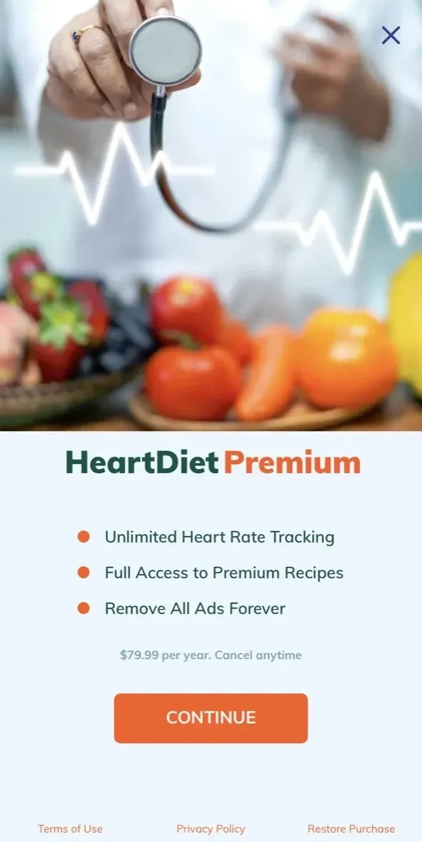Heart Rate paywall screen