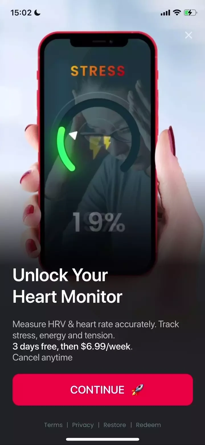 Heartify paywall screen