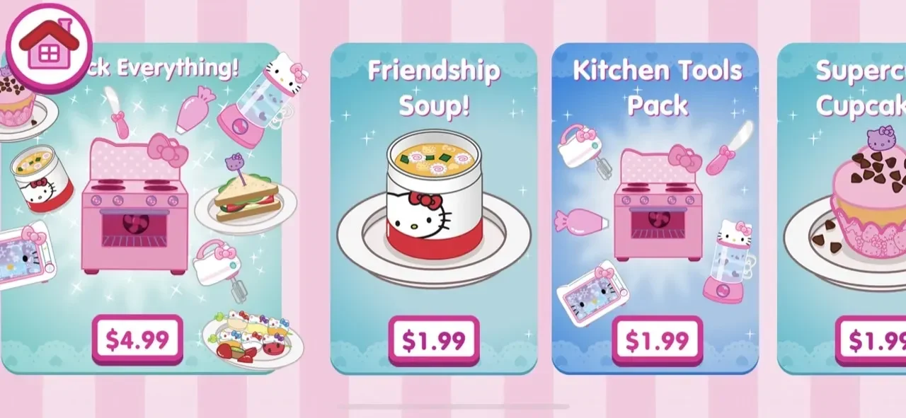 Hello Kitty Lunchbox paywall screen