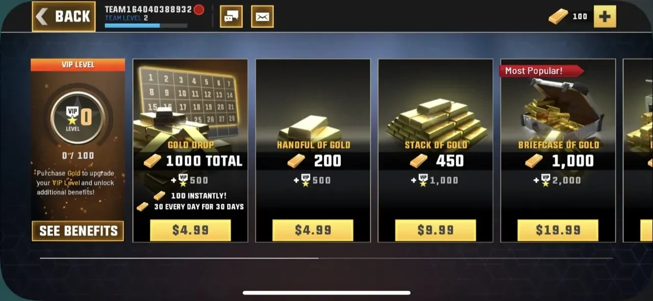 Hero Hunters paywall screen