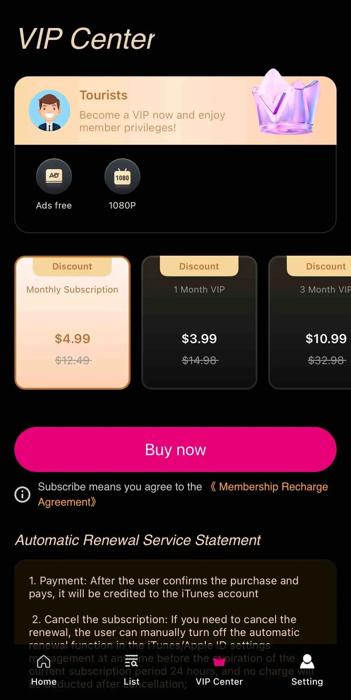 HlTV paywall screen