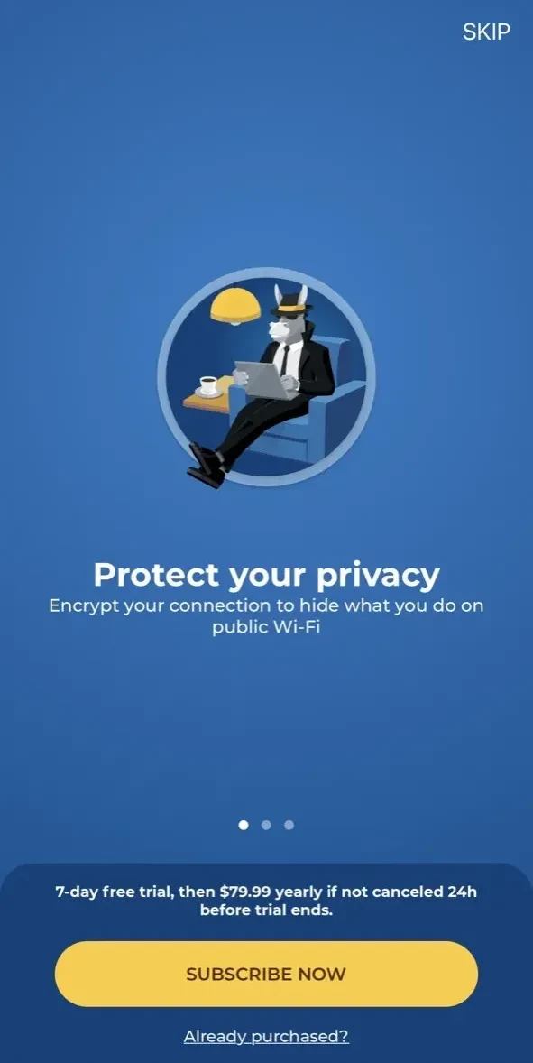 HMA Hotspot VPN paywall screen